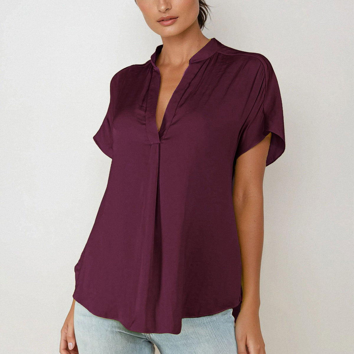 Mindy Top Jewel Tones-Short Sleeves-Vixen Collection, Day Spa and Women's Boutique Located in Seattle, Washington
