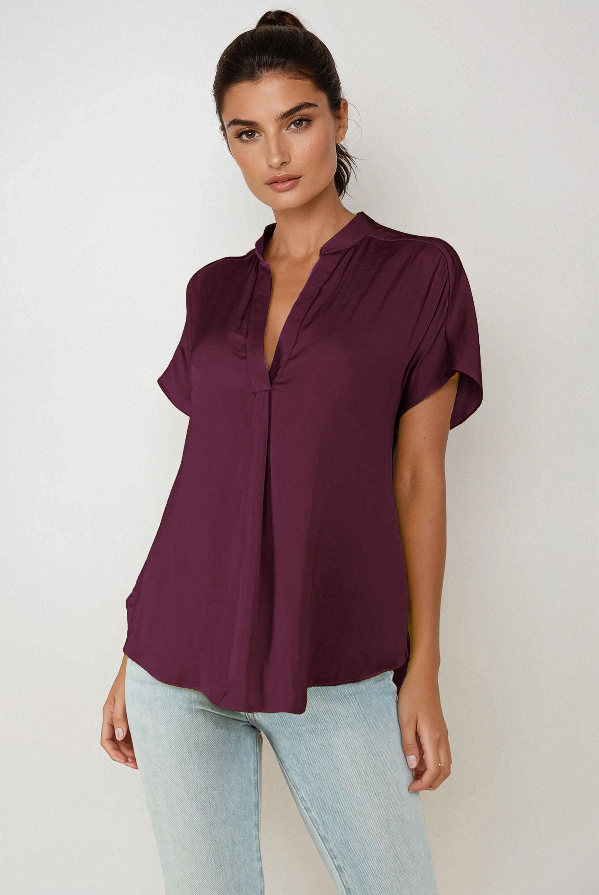 Mindy Top Jewel Tones-Short Sleeves-Vixen Collection, Day Spa and Women's Boutique Located in Seattle, Washington