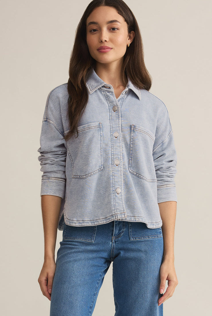 All Day Cropped Knit Jacket-Jackets-Vixen Collection, Day Spa and Women's Boutique Located in Seattle, Washington