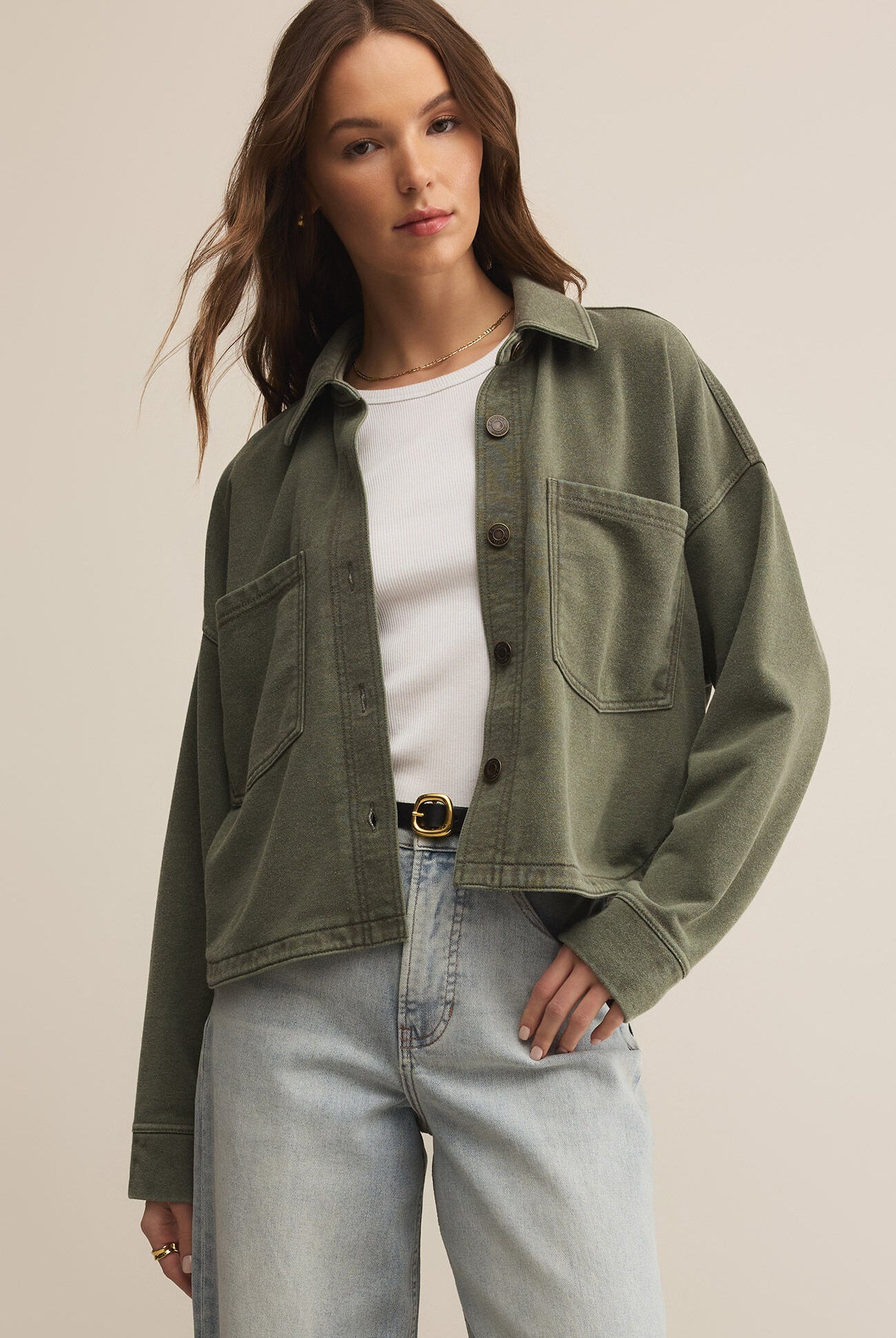 All Day Cropped Knit Jacket-Jackets-Vixen Collection, Day Spa and Women's Boutique Located in Seattle, Washington