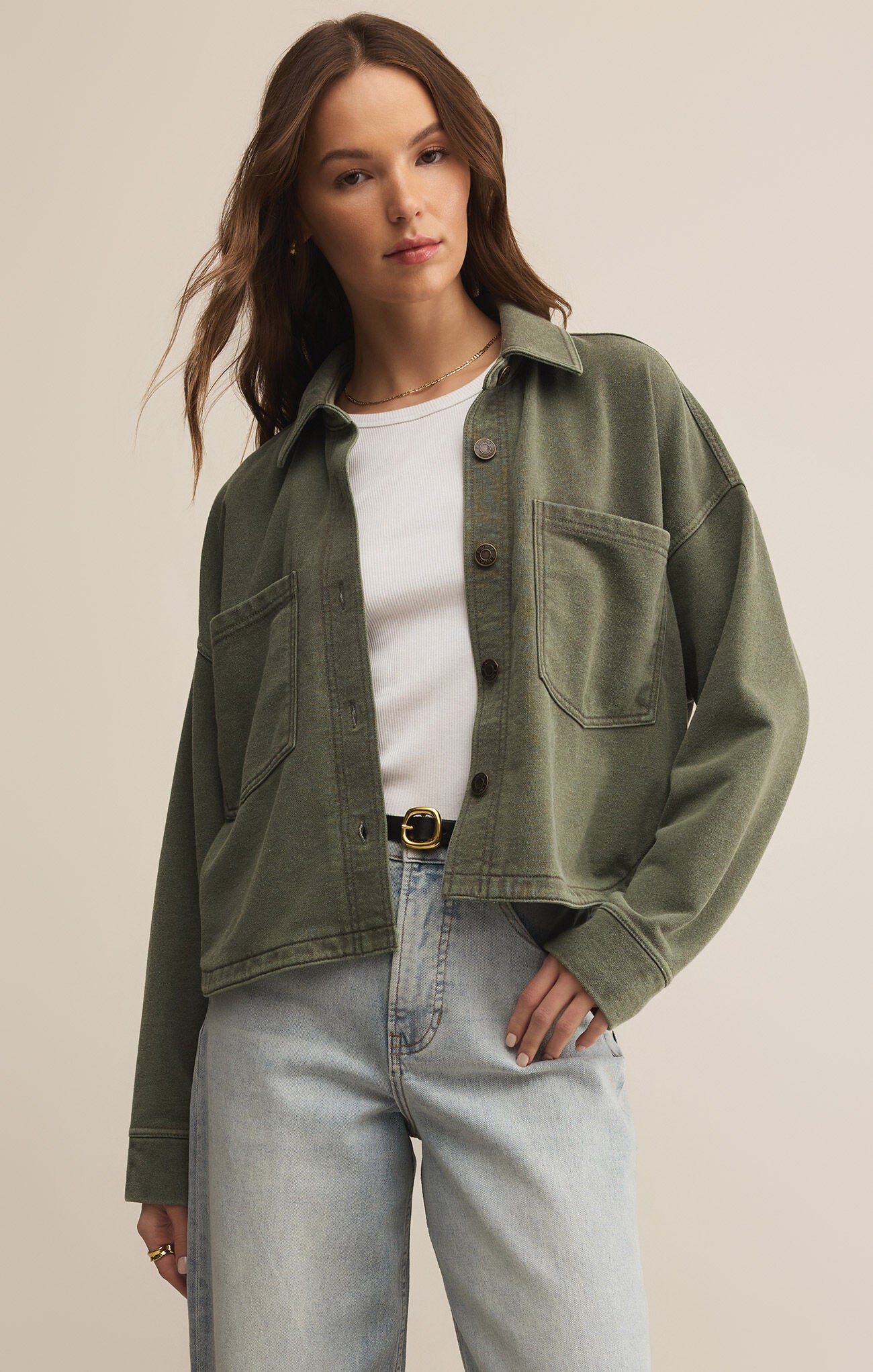 All Day Cropped Knit Jacket-Jackets-Vixen Collection, Day Spa and Women's Boutique Located in Seattle, Washington