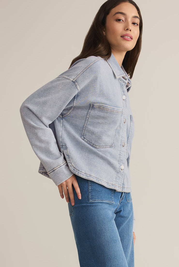 All Day Cropped Knit Jacket-Jackets-Vixen Collection, Day Spa and Women's Boutique Located in Seattle, Washington