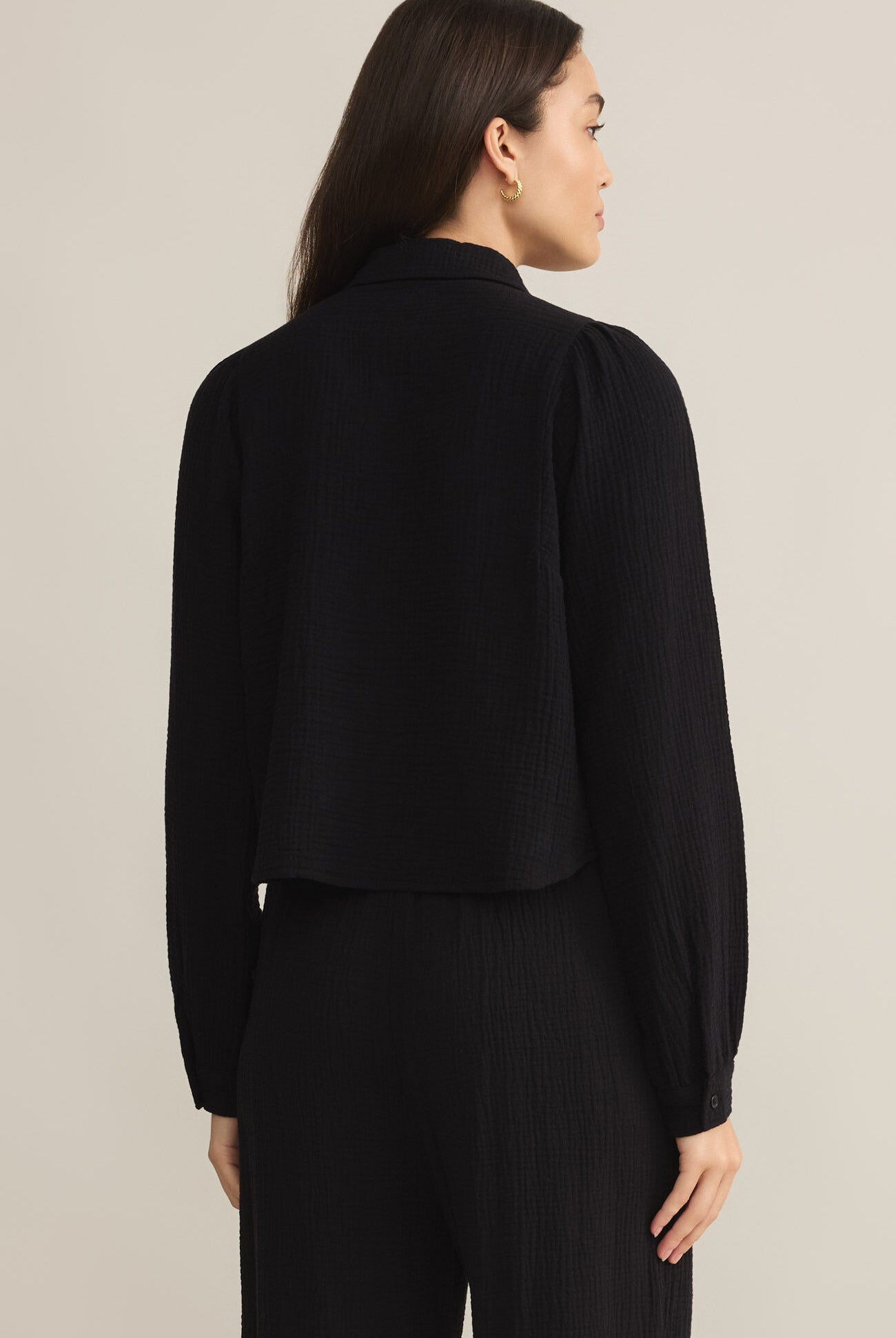 Campo Button Up Gauze Top-Long Sleeves-Vixen Collection, Day Spa and Women's Boutique Located in Seattle, Washington