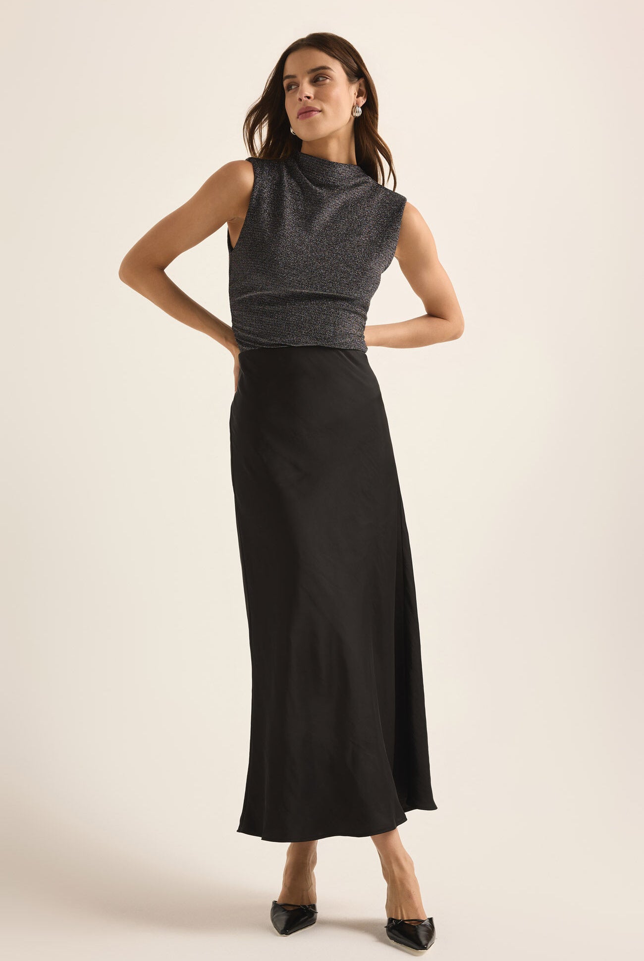 Europa Luxe Sheen Skirt-Skirts-Vixen Collection, Day Spa and Women's Boutique Located in Seattle, Washington