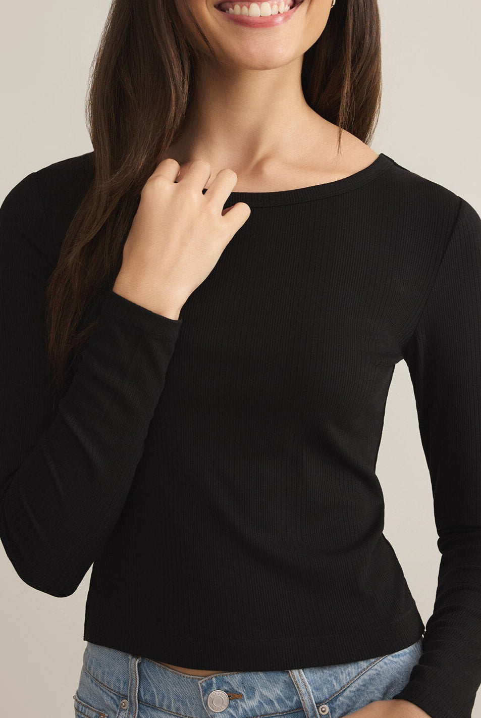 Infinity Fitted Long Sleeve Tee-Long Sleeves-Vixen Collection, Day Spa and Women's Boutique Located in Seattle, Washington