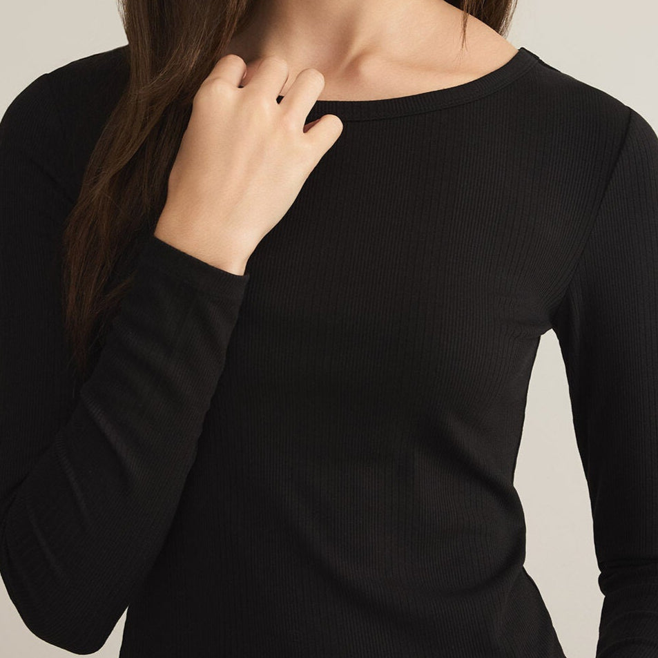 Infinity Fitted Long Sleeve Tee-Long Sleeves-Vixen Collection, Day Spa and Women's Boutique Located in Seattle, Washington