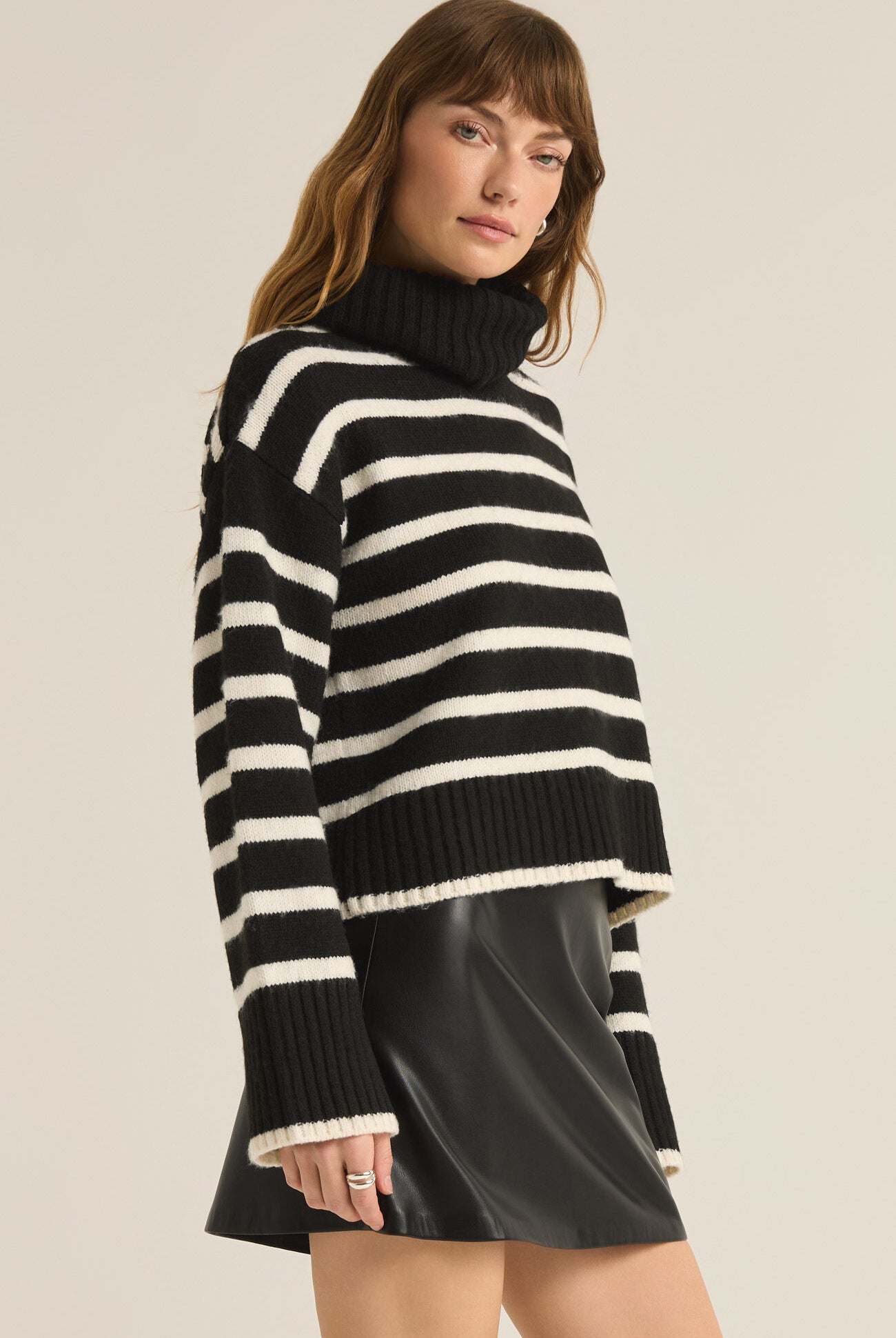Josephine Stripe Sweater-Sweaters-Vixen Collection, Day Spa and Women's Boutique Located in Seattle, Washington