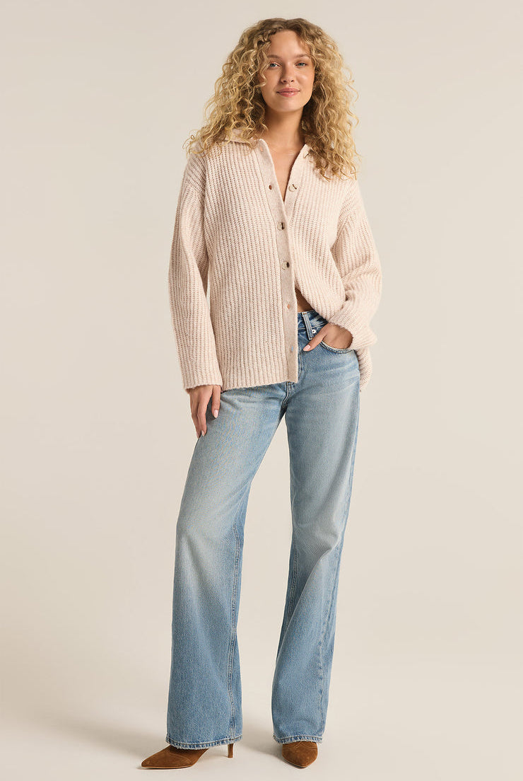 Lennie Button Up Sweater-Sweaters-Vixen Collection, Day Spa and Women's Boutique Located in Seattle, Washington