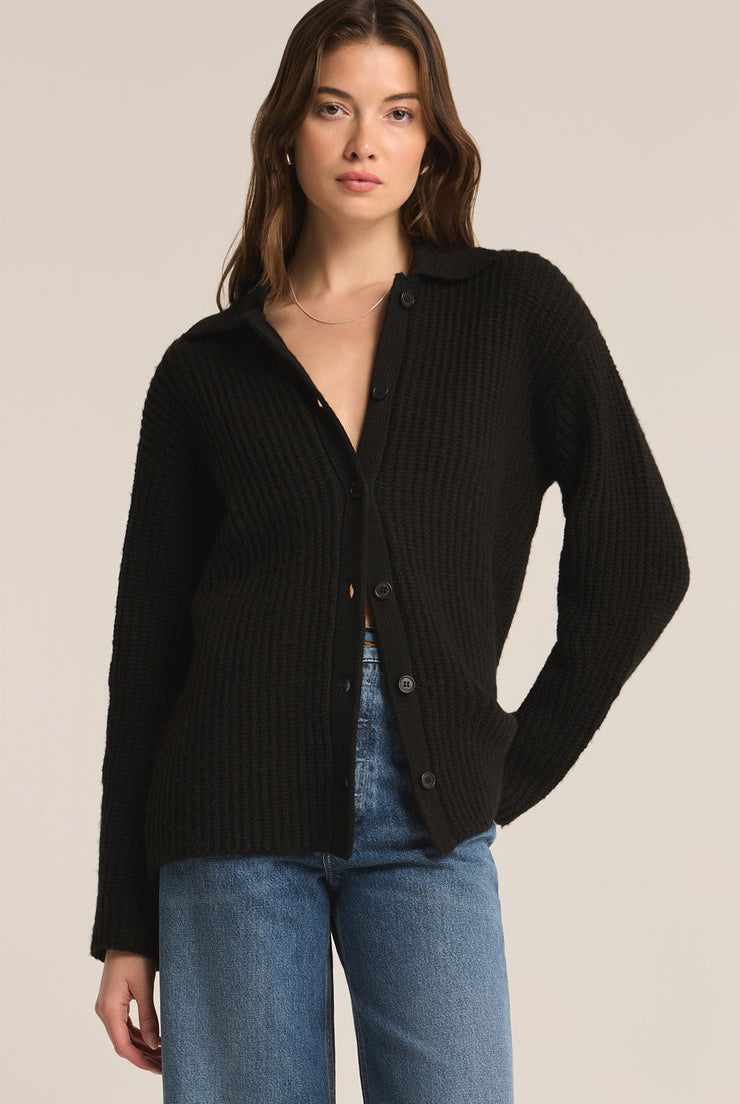 Lennie Button Up Sweater-Sweaters-Vixen Collection, Day Spa and Women's Boutique Located in Seattle, Washington
