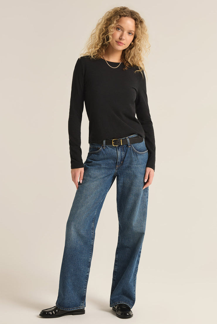 Modern Slub Long Sleeve Tee-Long Sleeves-Vixen Collection, Day Spa and Women's Boutique Located in Seattle, Washington