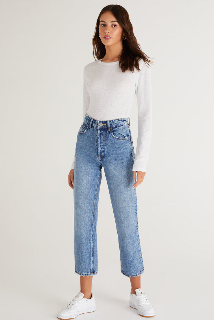 Modern Slub Long Sleeve Tee-Long Sleeves-Vixen Collection, Day Spa and Women's Boutique Located in Seattle, Washington