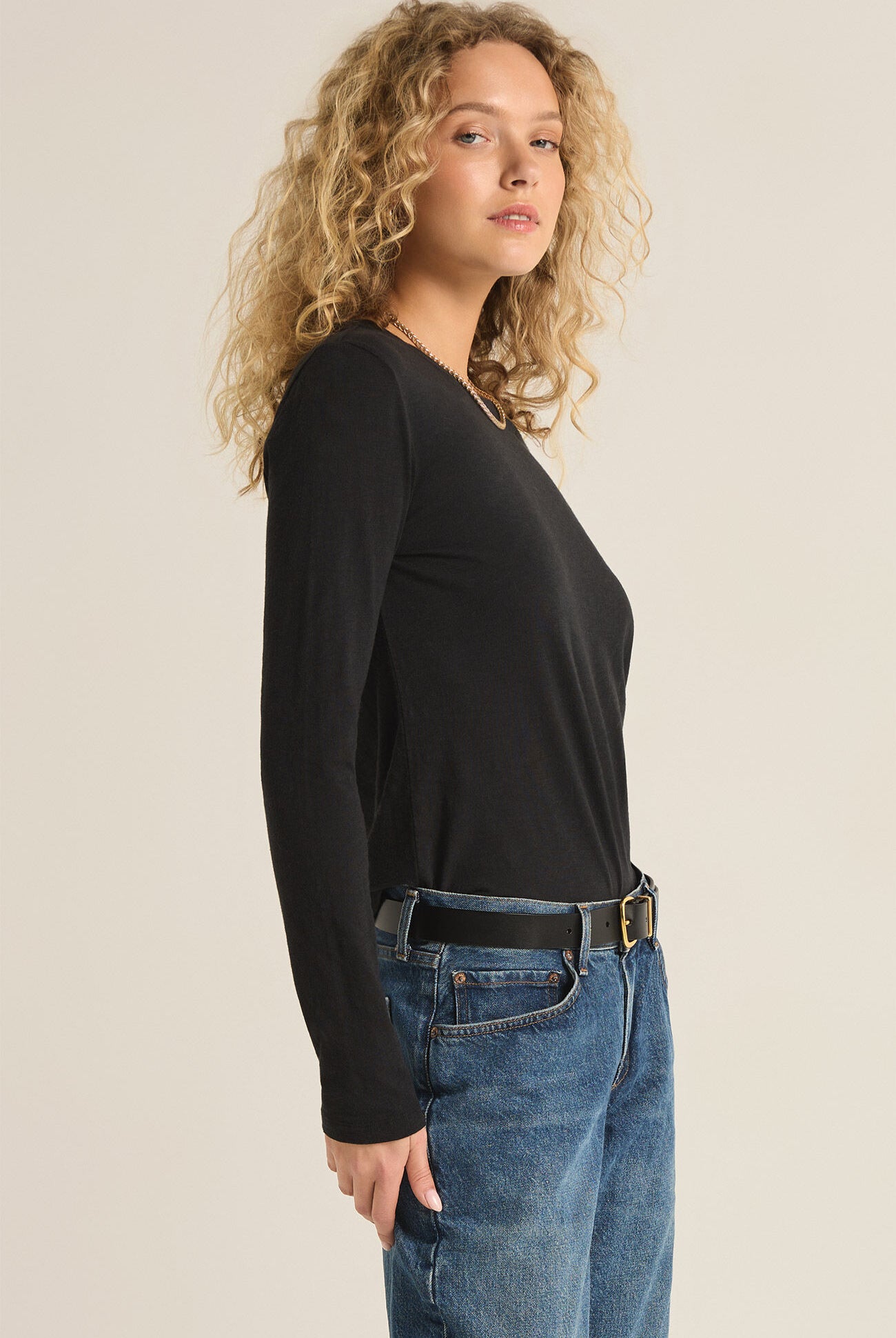 Modern Slub Long Sleeve Tee-Long Sleeves-Vixen Collection, Day Spa and Women's Boutique Located in Seattle, Washington