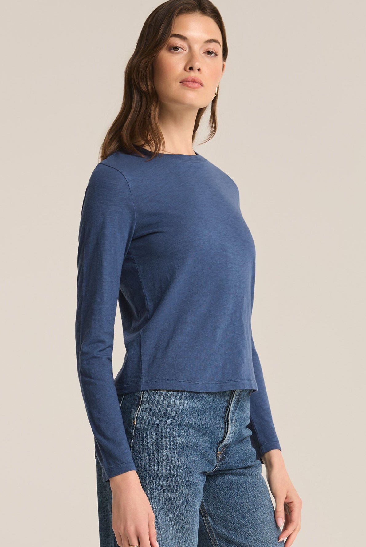 Modern Slub Long Sleeve Tee-Long Sleeves-Vixen Collection, Day Spa and Women's Boutique Located in Seattle, Washington