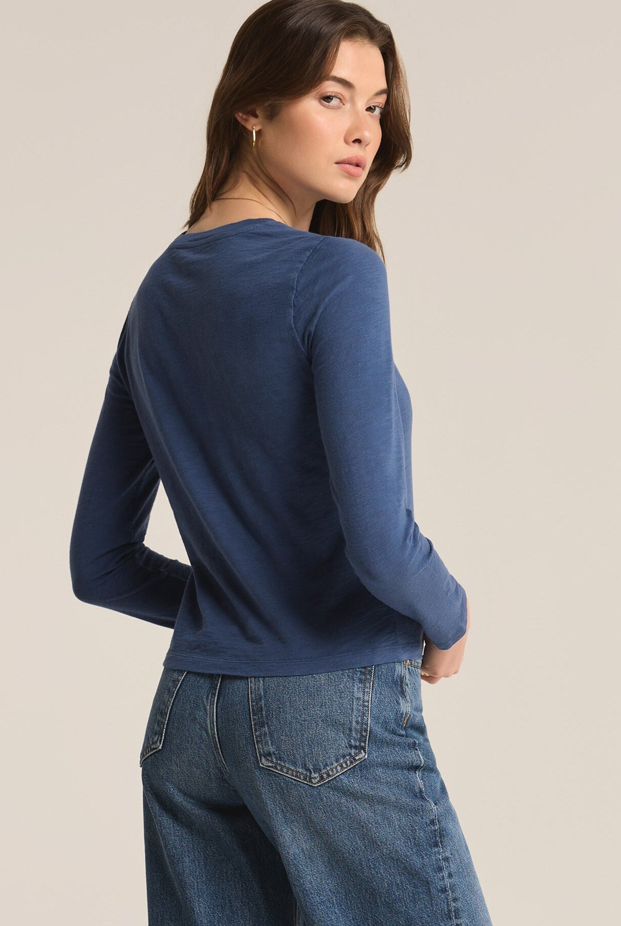 Modern Slub Long Sleeve Tee-Long Sleeves-Vixen Collection, Day Spa and Women's Boutique Located in Seattle, Washington
