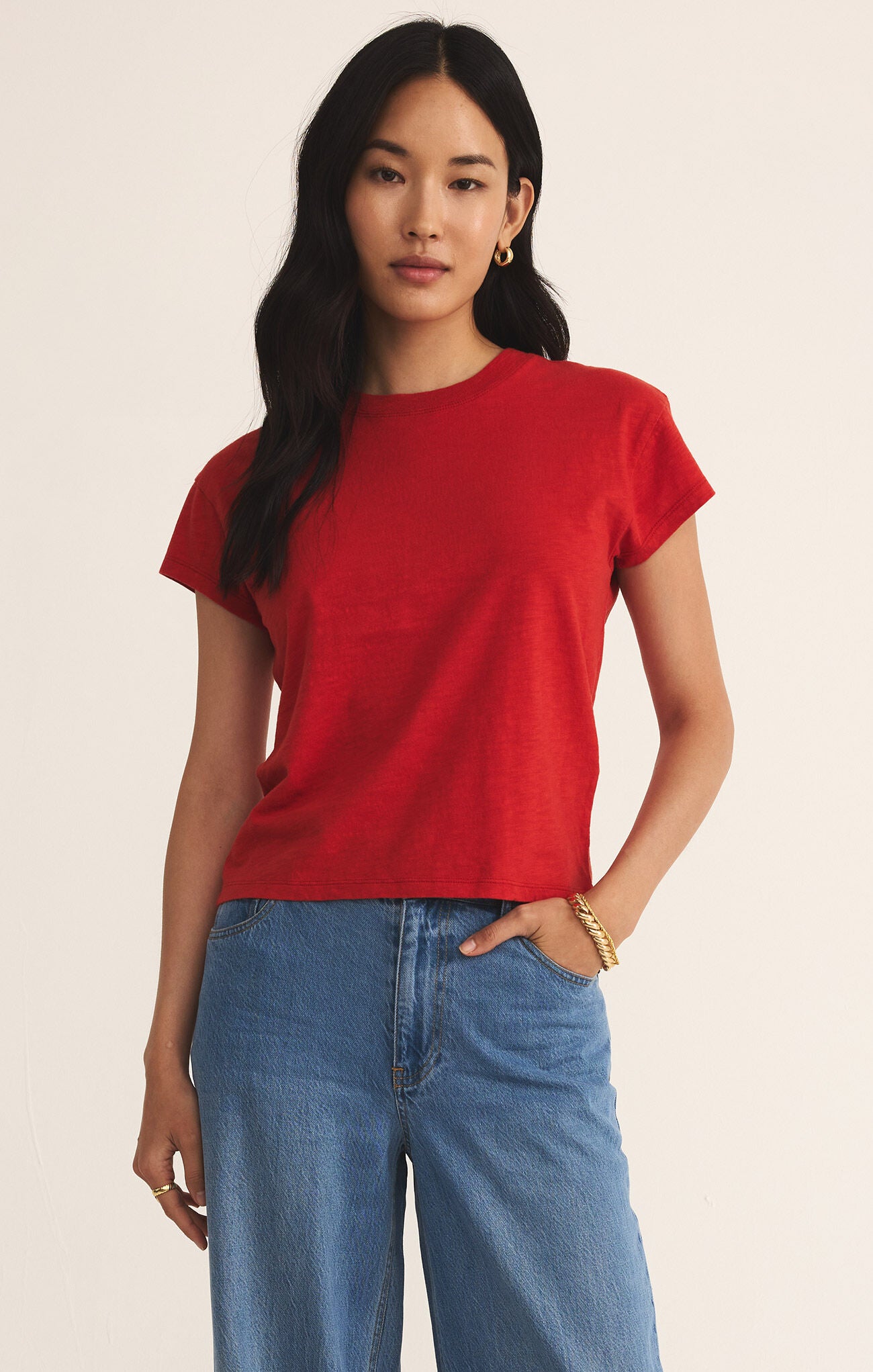 Z OLD Modern Slub Tee-Short Sleeves-Vixen Collection, Day Spa and Women's Boutique Located in Seattle, Washington