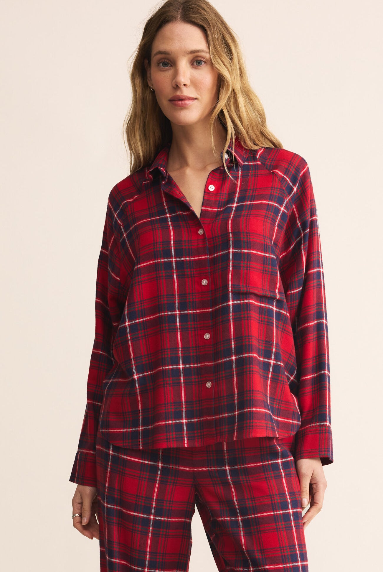 River Plaid Button Up-Long Sleeves-Vixen Collection, Day Spa and Women's Boutique Located in Seattle, Washington