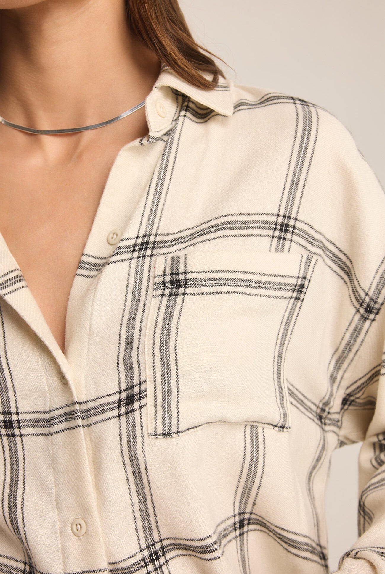 River Plaid Button Up-Long Sleeves-Vixen Collection, Day Spa and Women's Boutique Located in Seattle, Washington