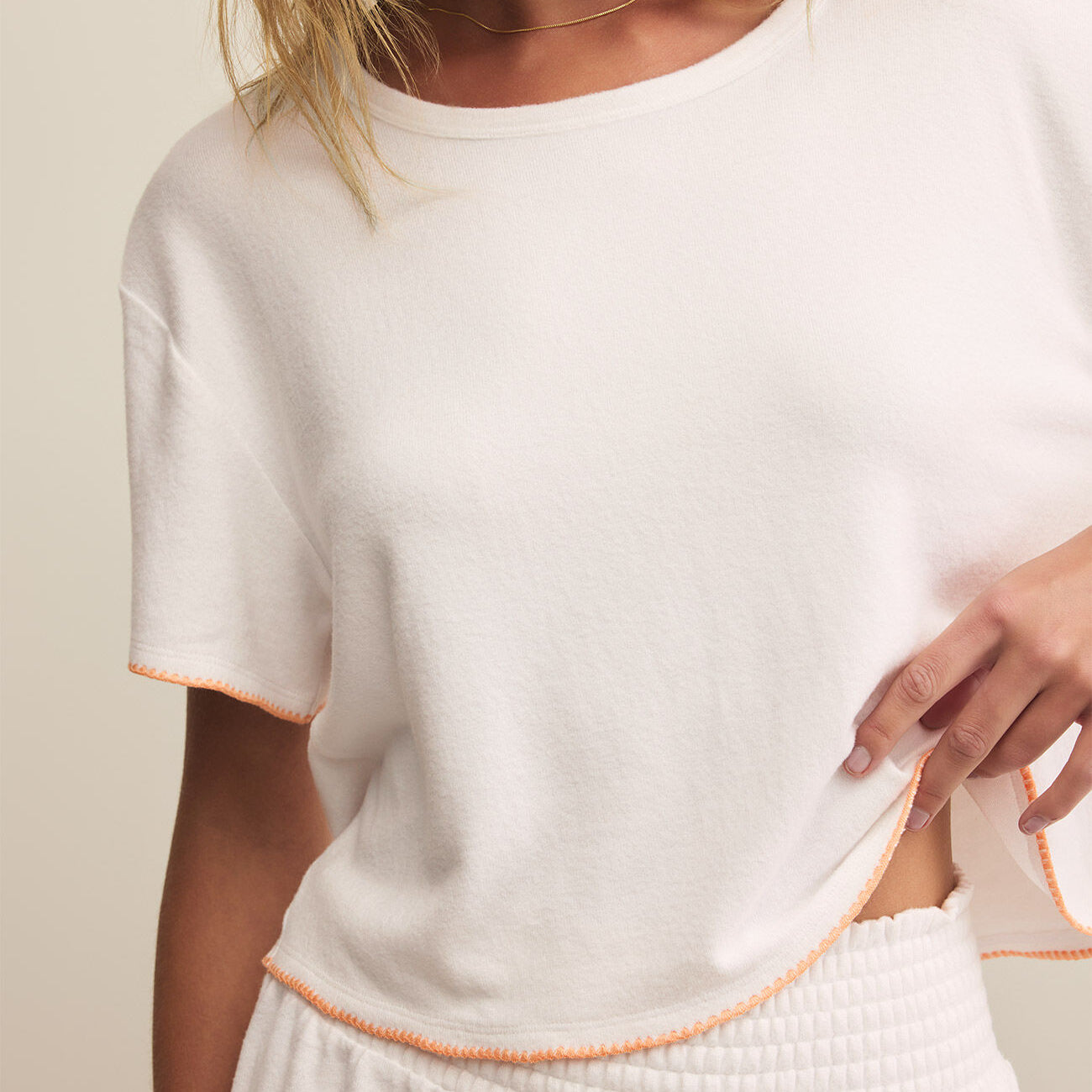 Seas The Day Stitch Top-Short Sleeves-Vixen Collection, Day Spa and Women's Boutique Located in Seattle, Washington