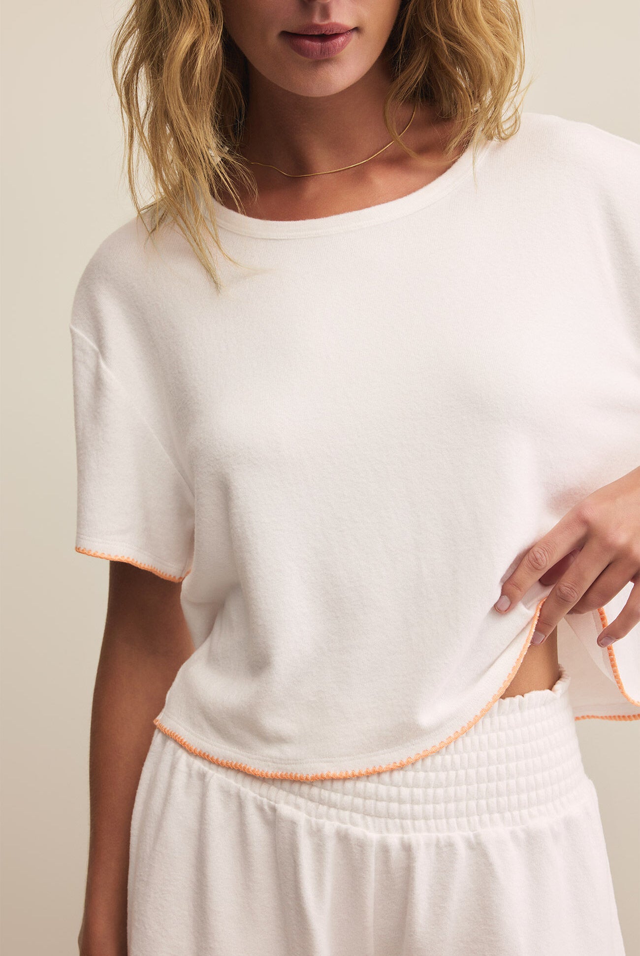 Seas The Day Stitch Top-Short Sleeves-Vixen Collection, Day Spa and Women's Boutique Located in Seattle, Washington