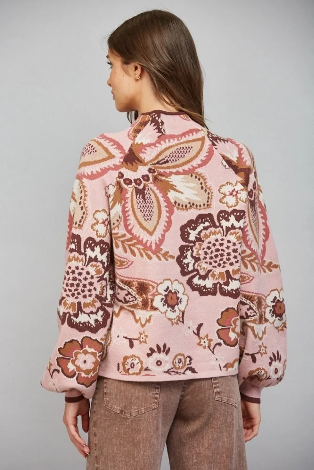 Wildflower Paisley Sweater-Sweaters-Vixen Collection, Day Spa and Women's Boutique Located in Seattle, Washington