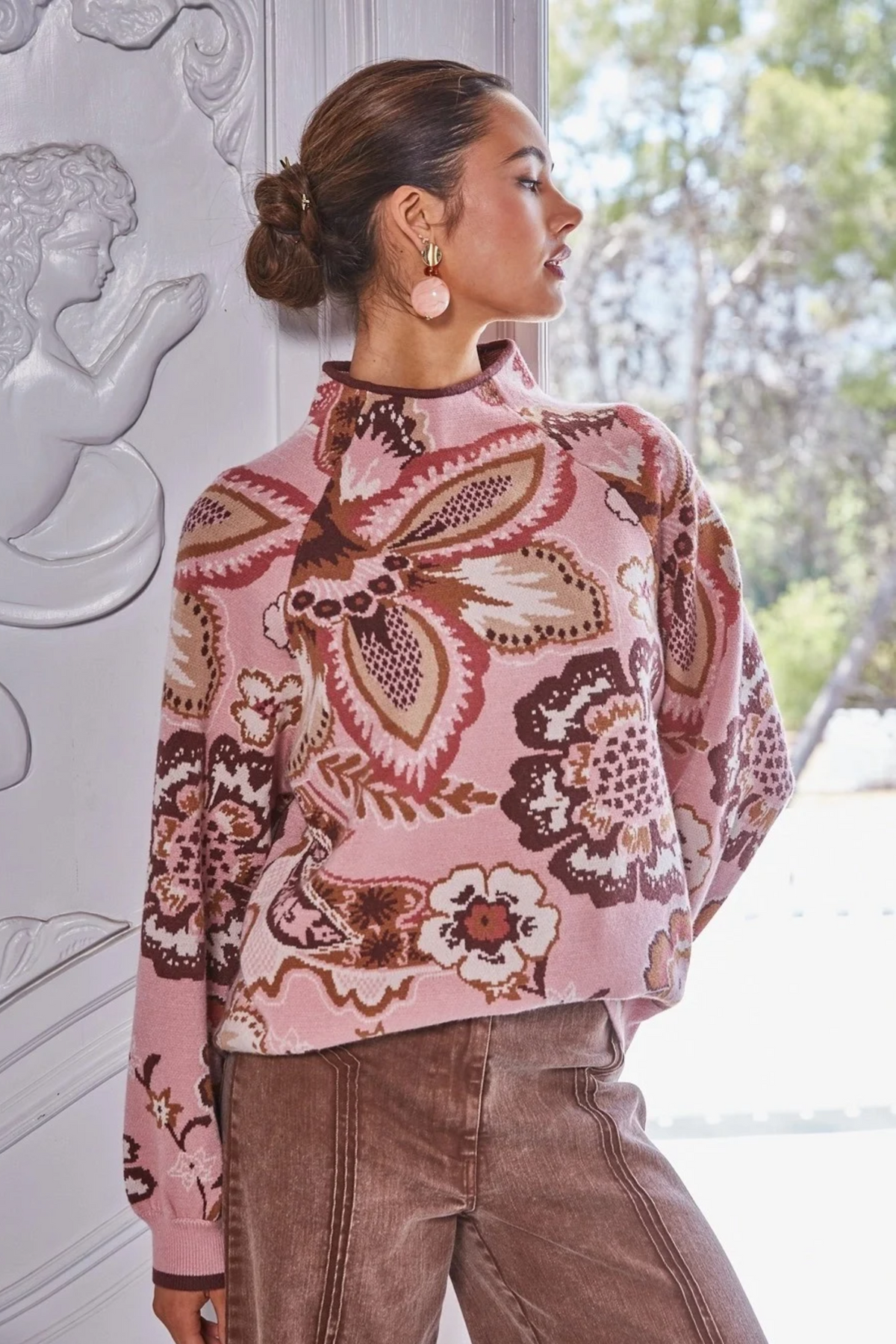Wildflower Paisley Sweater-Sweaters-Vixen Collection, Day Spa and Women's Boutique Located in Seattle, Washington