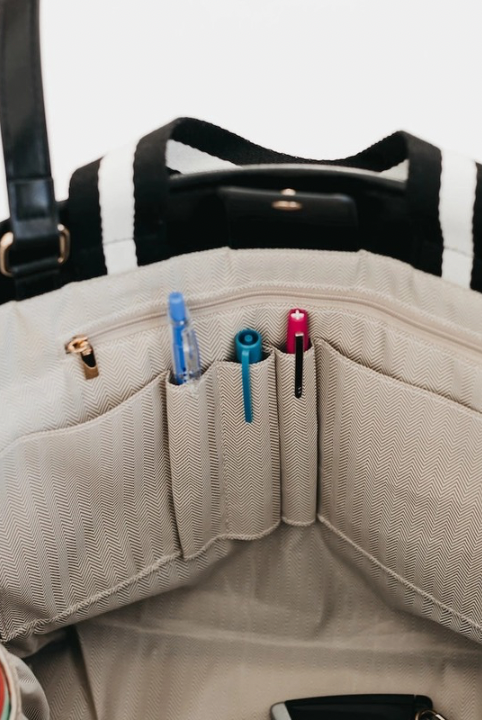 Woven Tiffany Organizer Tote Bag-Bags + Wallets-Vixen Collection, Day Spa and Women's Boutique Located in Seattle, Washington