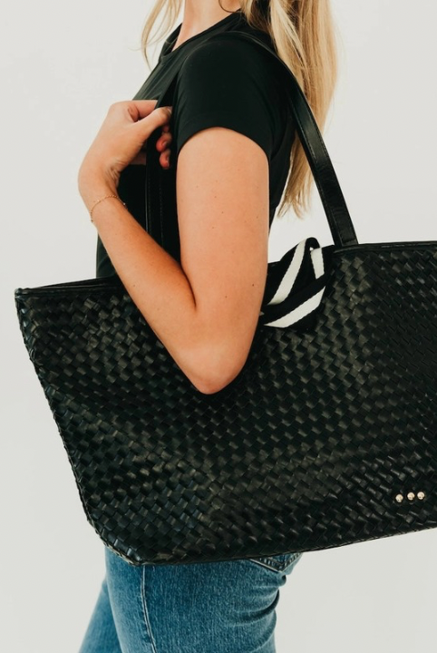 Woven Tiffany Organizer Tote Bag-Bags + Wallets-Vixen Collection, Day Spa and Women's Boutique Located in Seattle, Washington