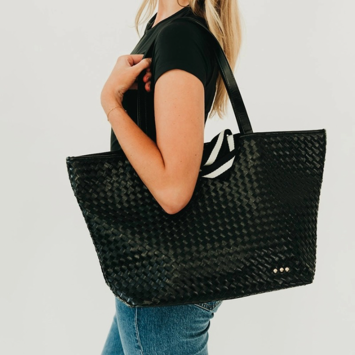 Woven Tiffany Organizer Tote Bag-Bags + Wallets-Vixen Collection, Day Spa and Women's Boutique Located in Seattle, Washington
