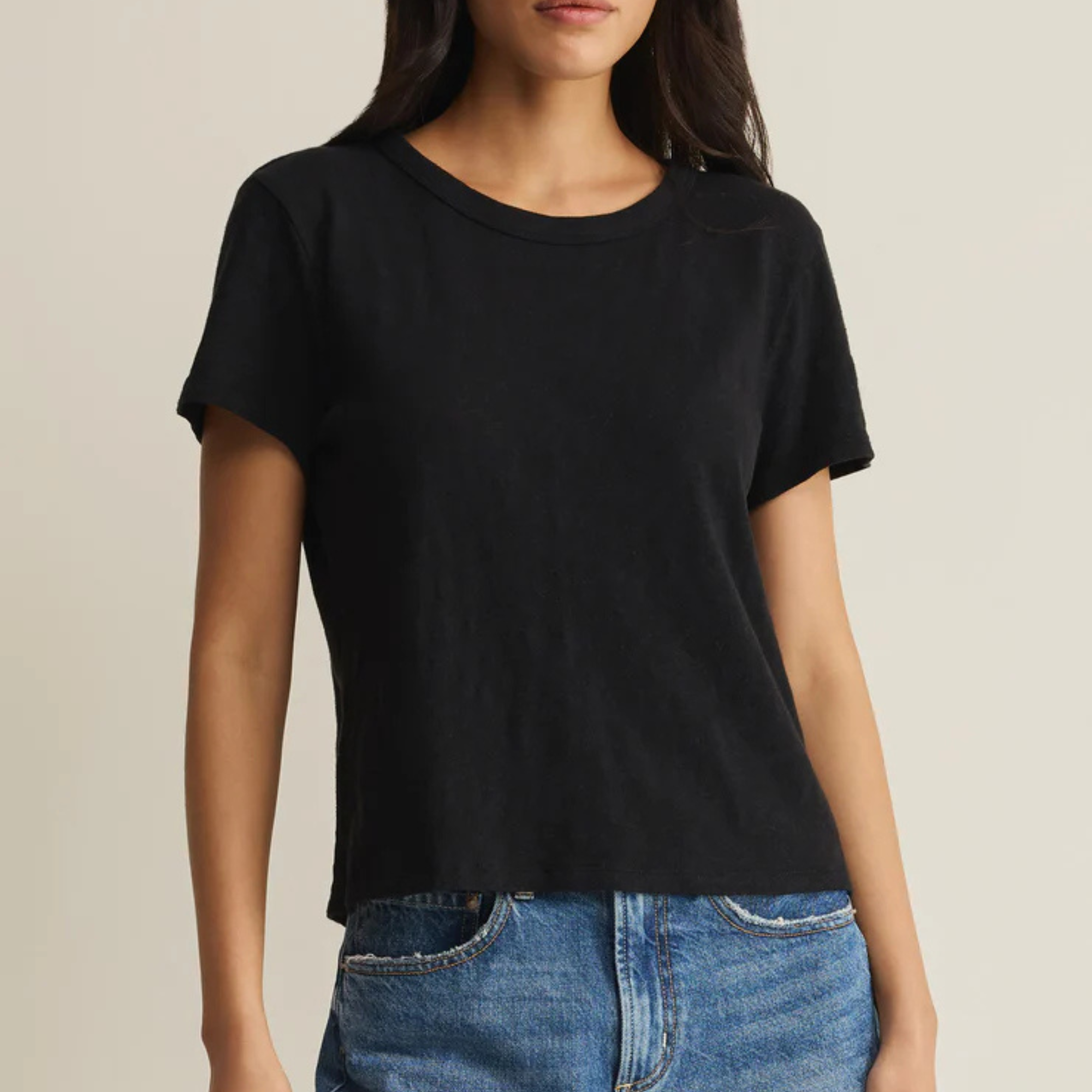Junie Slub Tee Shirt-Tops-Vixen Collection, Day Spa and Women's Boutique Located in Seattle, Washington