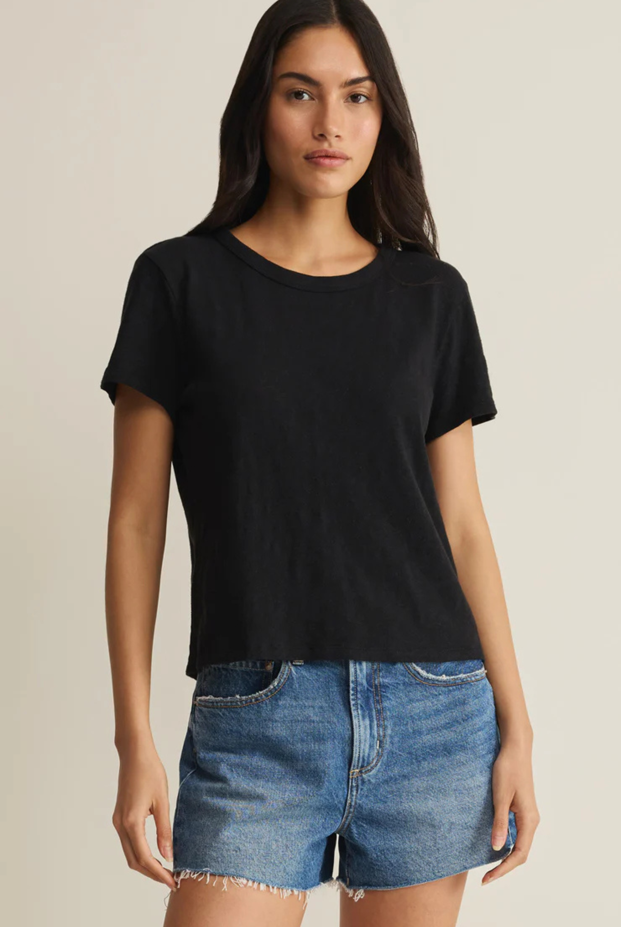 Junie Slub Tee Shirt-Tops-Vixen Collection, Day Spa and Women's Boutique Located in Seattle, Washington