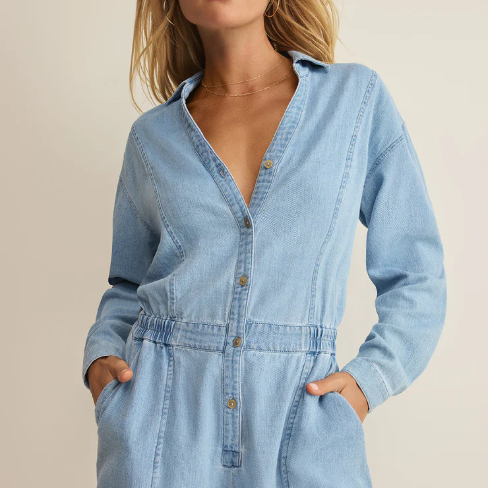 Sully Twill Romper-Jumpsuits-Vixen Collection, Day Spa and Women's Boutique Located in Seattle, Washington