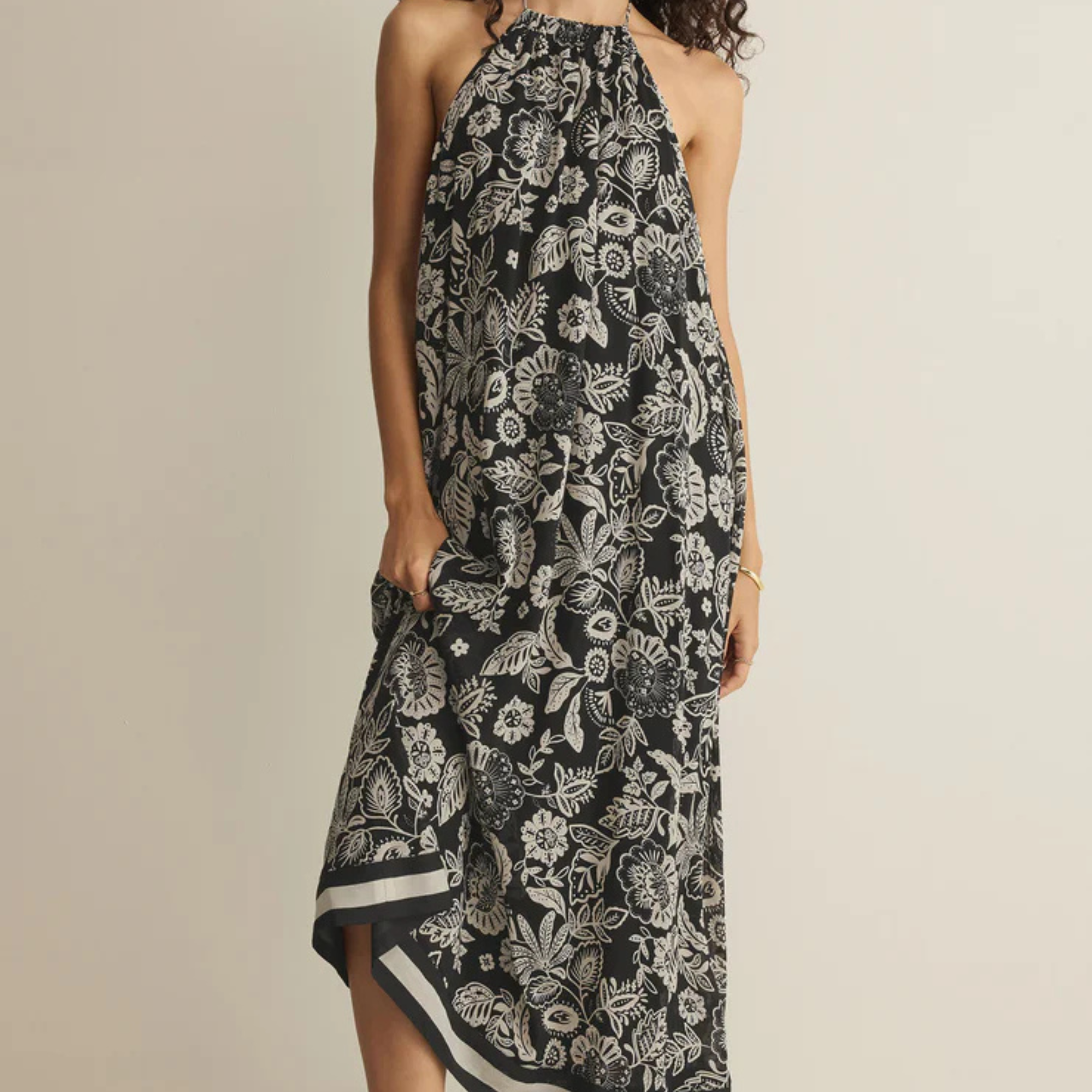 Viento Luz Floral Midi Dress-Dresses-Vixen Collection, Day Spa and Women's Boutique Located in Seattle, Washington