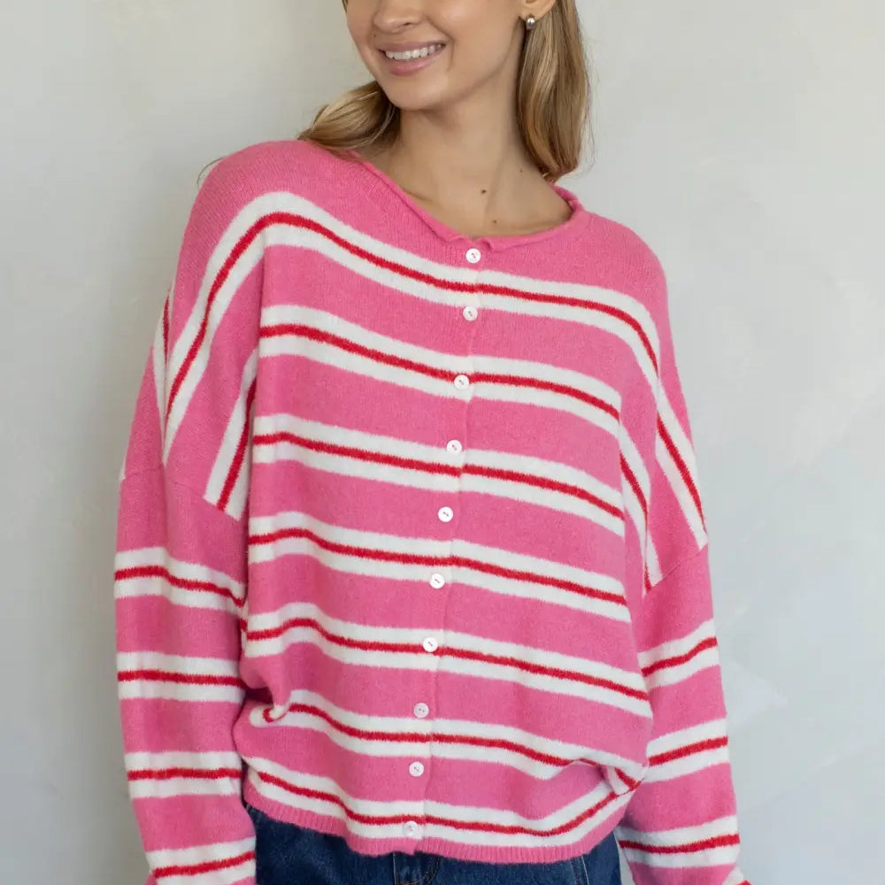 Varsity Piper Cardigan-Tops-Vixen Collection, Day Spa and Women's Boutique Located in Seattle, Washington
