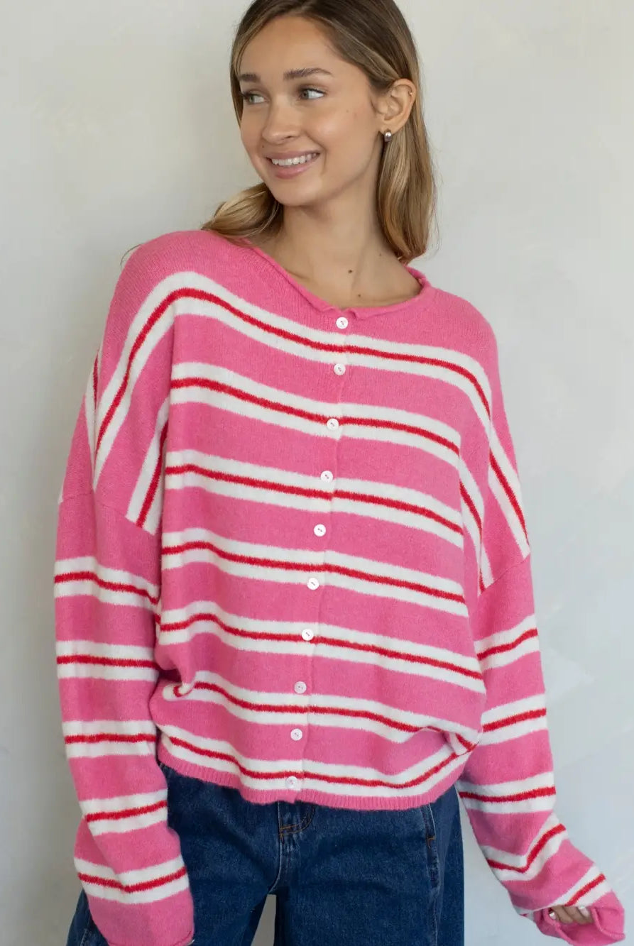 Varsity Piper Cardigan-Tops-Vixen Collection, Day Spa and Women's Boutique Located in Seattle, Washington