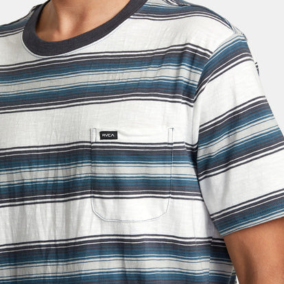 Polanco Stripe Tee, Antique White-Men's Tops-Vixen Collection, Day Spa and Women's Boutique Located in Seattle, Washington