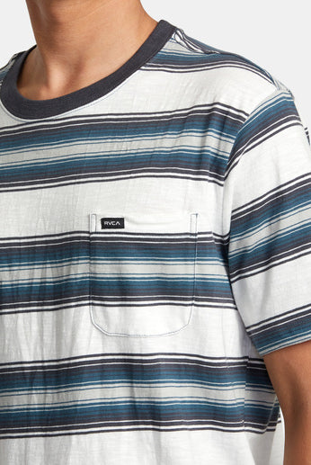 Polanco Stripe Tee, Antique White-Men's Tops-Vixen Collection, Day Spa and Women's Boutique Located in Seattle, Washington