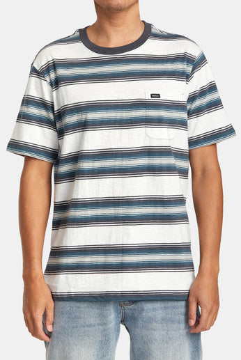 Polanco Stripe Tee, Antique White-Men's Tops-Vixen Collection, Day Spa and Women's Boutique Located in Seattle, Washington