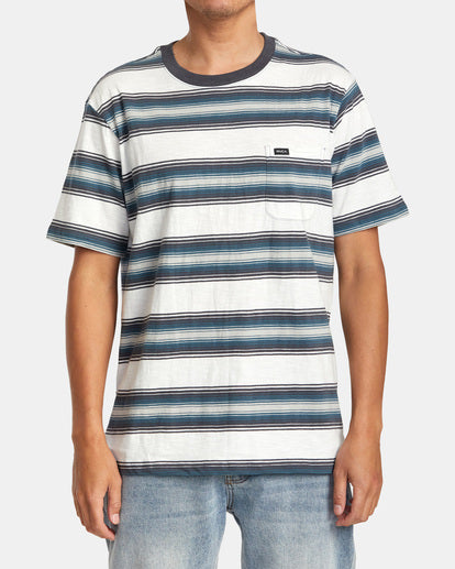 Polanco Stripe Tee, Antique White-Men's Tops-Vixen Collection, Day Spa and Women's Boutique Located in Seattle, Washington