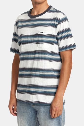 Polanco Stripe Tee, Antique White-Men's Tops-Vixen Collection, Day Spa and Women's Boutique Located in Seattle, Washington