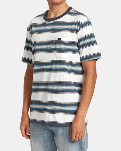 Polanco Stripe Tee, Antique White-Men's Tops-Vixen Collection, Day Spa and Women's Boutique Located in Seattle, Washington
