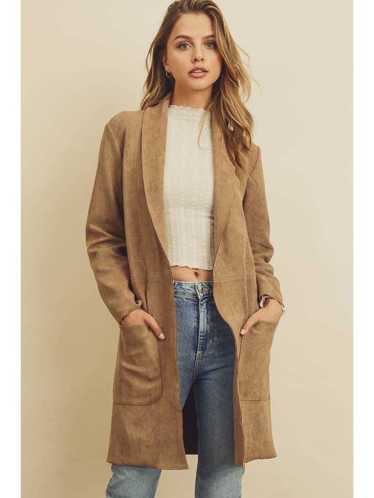 Suede Beauty Coat-Outerwear-Vixen Collection, Day Spa and Women's Boutique Located in Seattle, Washington