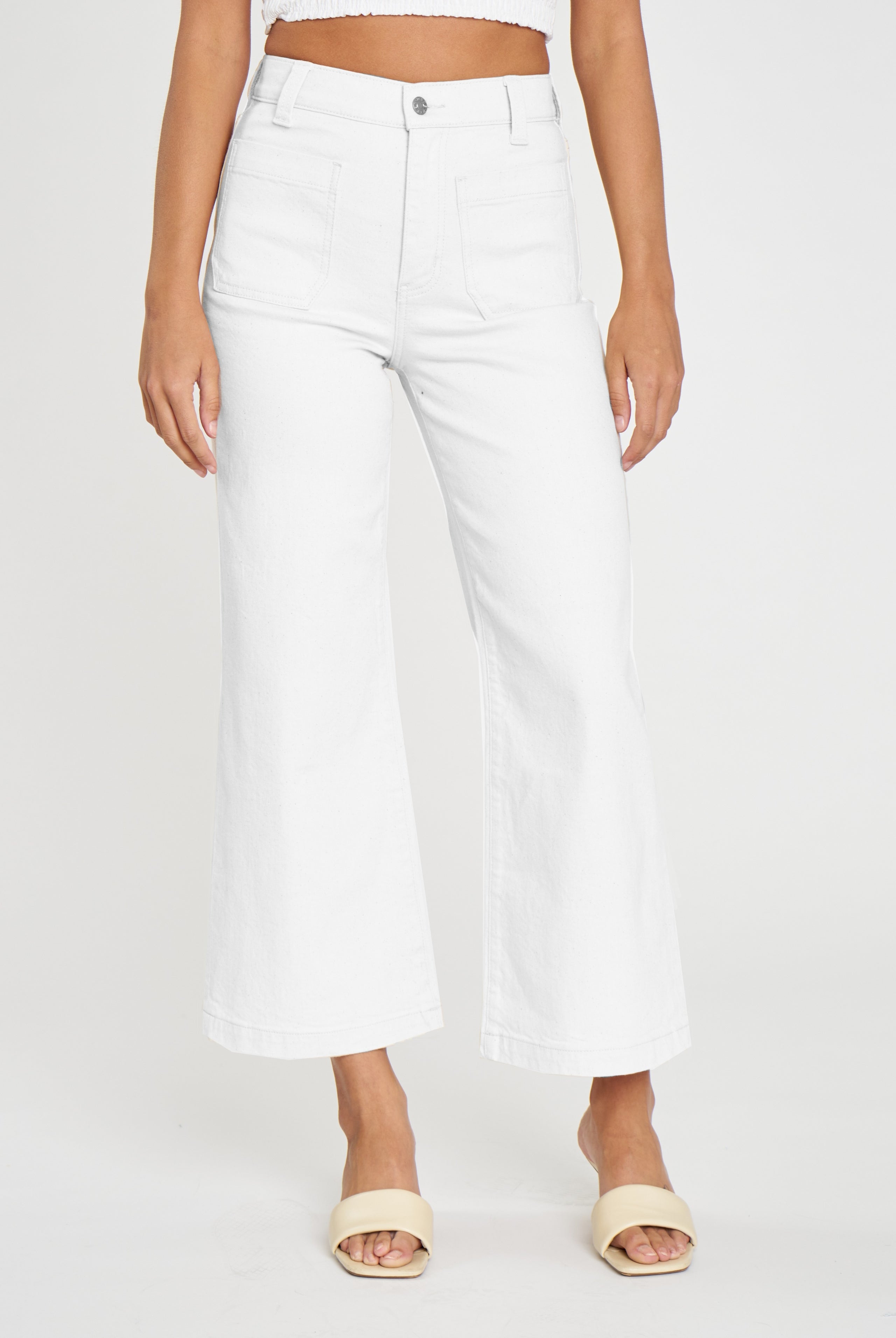 Siren Patch Pocket Wide Ankle Pant-Denim-Vixen Collection, Day Spa and Women's Boutique Located in Seattle, Washington