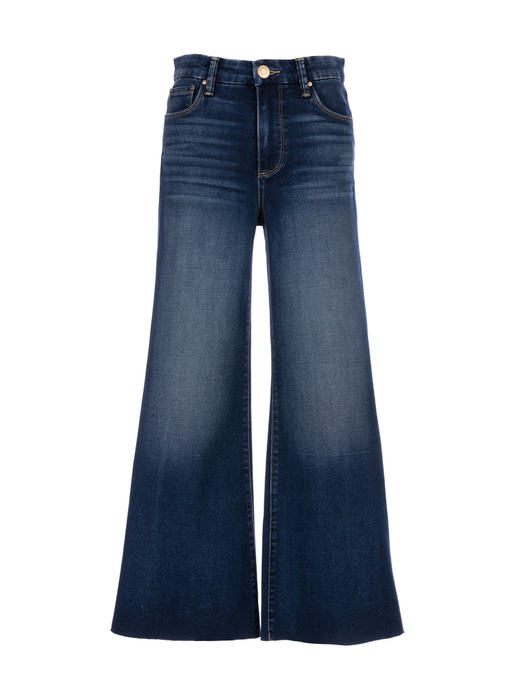 Kut from the Kloth Meg Raw Hem Wide Leg Jeans-Denim-Vixen Collection, Day Spa and Women's Boutique Located in Seattle, Washington