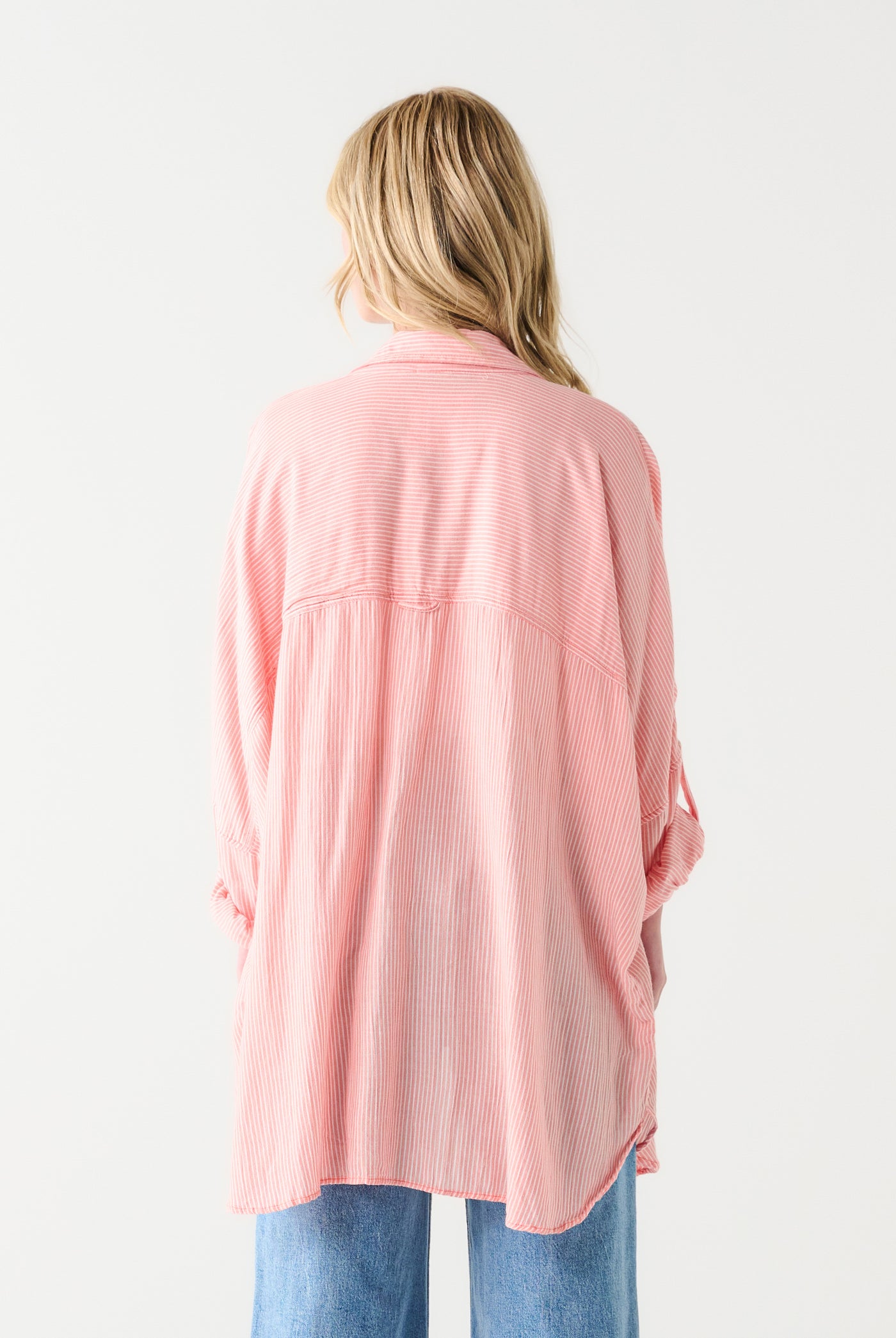 Meg Oversized Shirt-Long Sleeves-Vixen Collection, Day Spa and Women's Boutique Located in Seattle, Washington