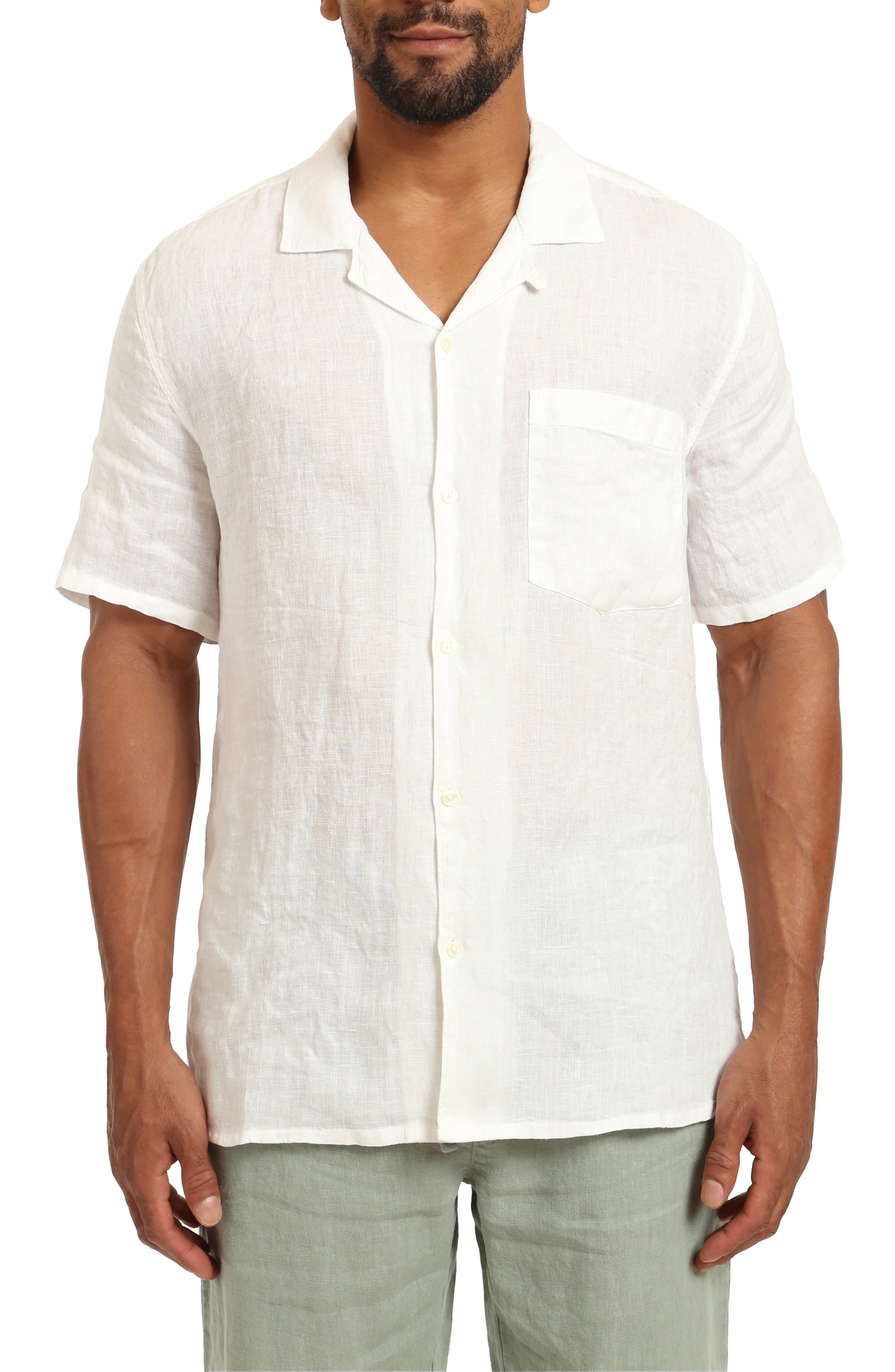 Linen Shirt-Men's Tops-Vixen Collection, Day Spa and Women's Boutique Located in Seattle, Washington
