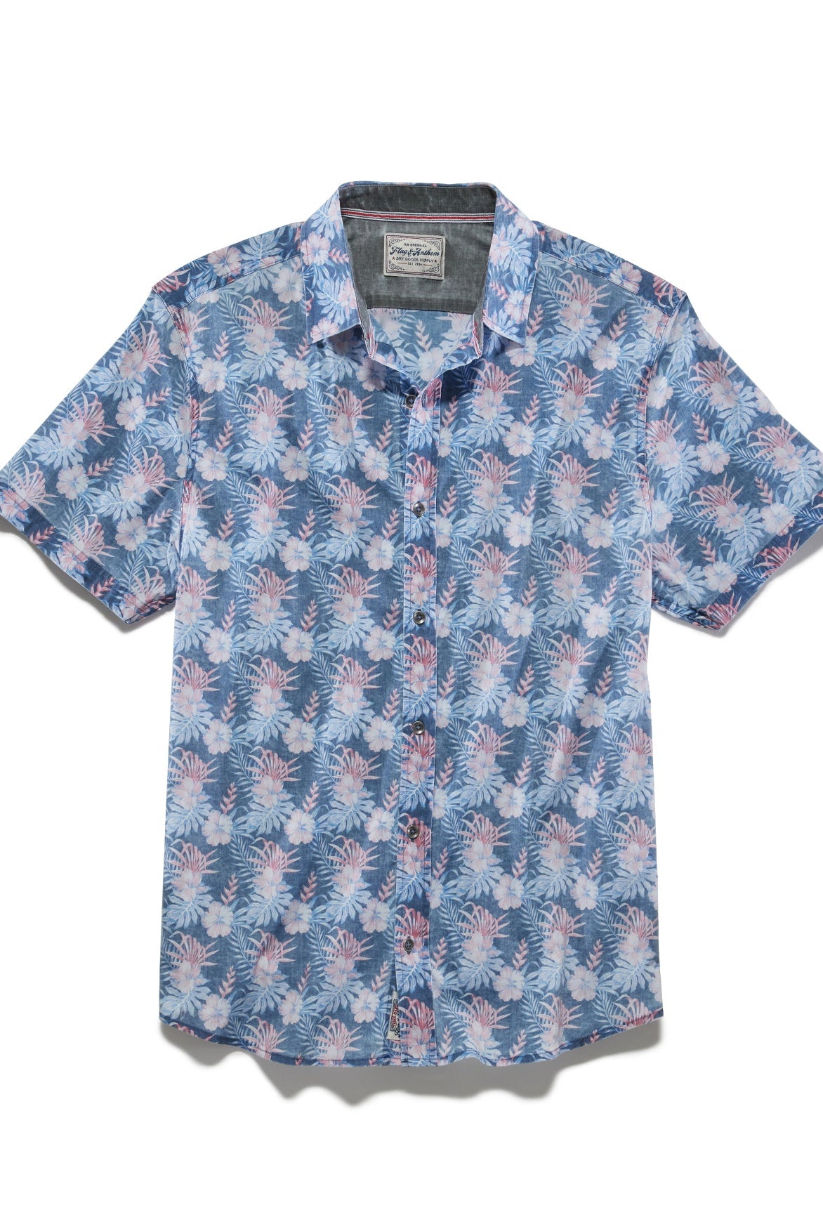 Puckett Vintage Soft Hibiscus Print Shirt-Men's Tops-Vixen Collection, Day Spa and Women's Boutique Located in Seattle, Washington