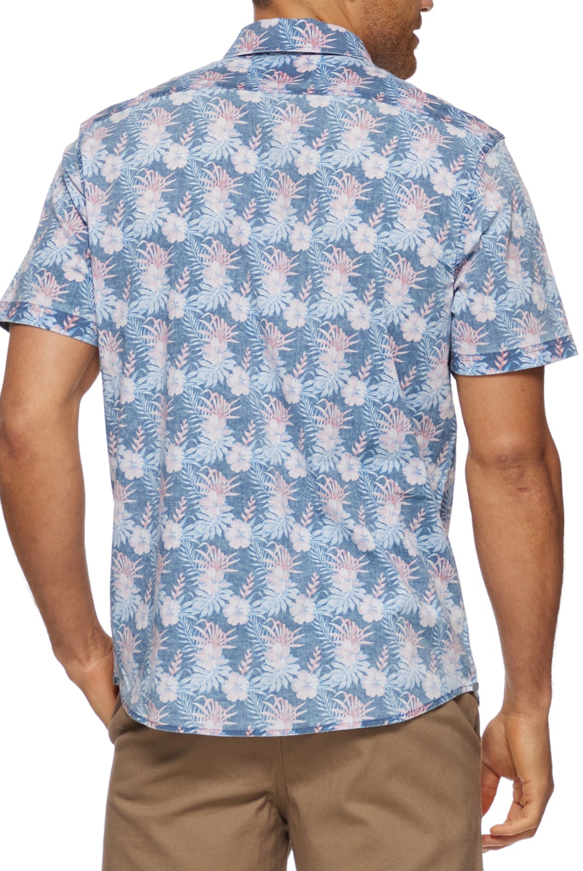 Puckett Vintage Soft Hibiscus Print Shirt-Men's Tops-Vixen Collection, Day Spa and Women's Boutique Located in Seattle, Washington