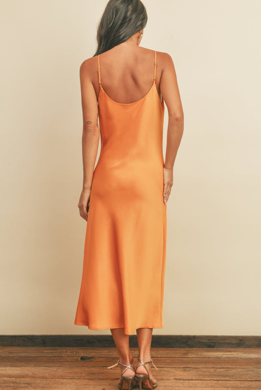 Love Strong Cowl Neck Slip Dress, Golden Glow-Dresses-Vixen Collection, Day Spa and Women's Boutique Located in Seattle, Washington