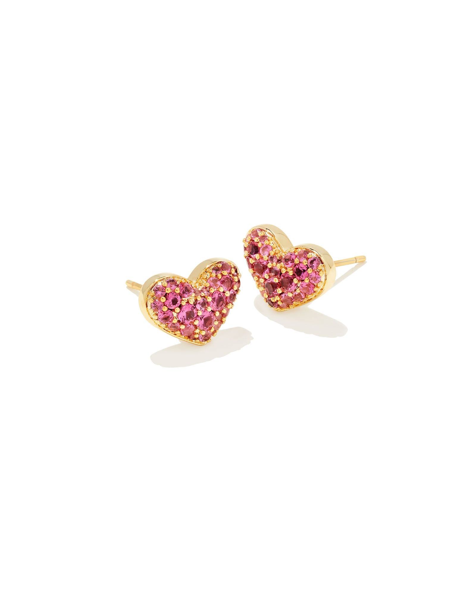Ari Pave Heart Earring-Earrings-Vixen Collection, Day Spa and Women's Boutique Located in Seattle, Washington