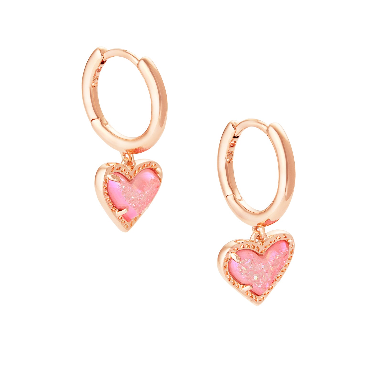 Ari Heart Huggie Earrings-Earrings-Vixen Collection, Day Spa and Women's Boutique Located in Seattle, Washington